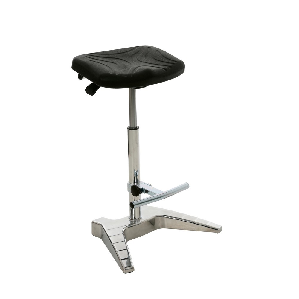 Produktabbildung Nr. 1: Tabouret assis-debout XXL HEMMDAL, siège PU extra-large + poignée, hauteur d'assise 700-880 mm, repose-pieds