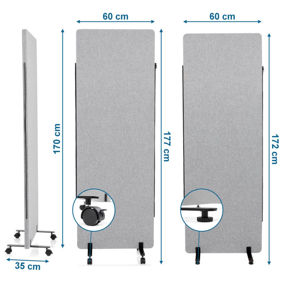 Produktabbildung Nr. 4: Middenstuk voor scheidingswandsysteem hjh OFFICE FLEXMIUT, lichtgrijs