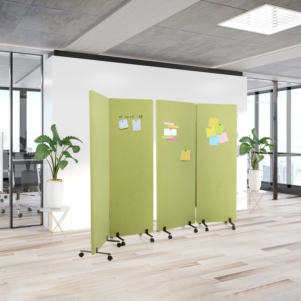 Produktabbildung Nr. 2: Système de parois de séparation mobiles acoustiques hjh OFFICE FLEXMIUT, lot de 2, vert