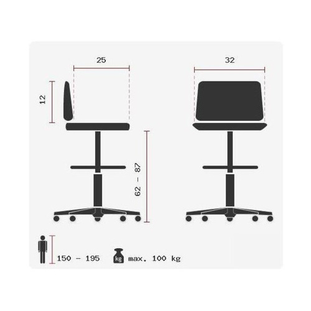 Productafbeelding nr. 10: hjh OFFICE Arbeitsstuhl / Bürostuhl TOP WORK 3 Kunstleder, schwarz