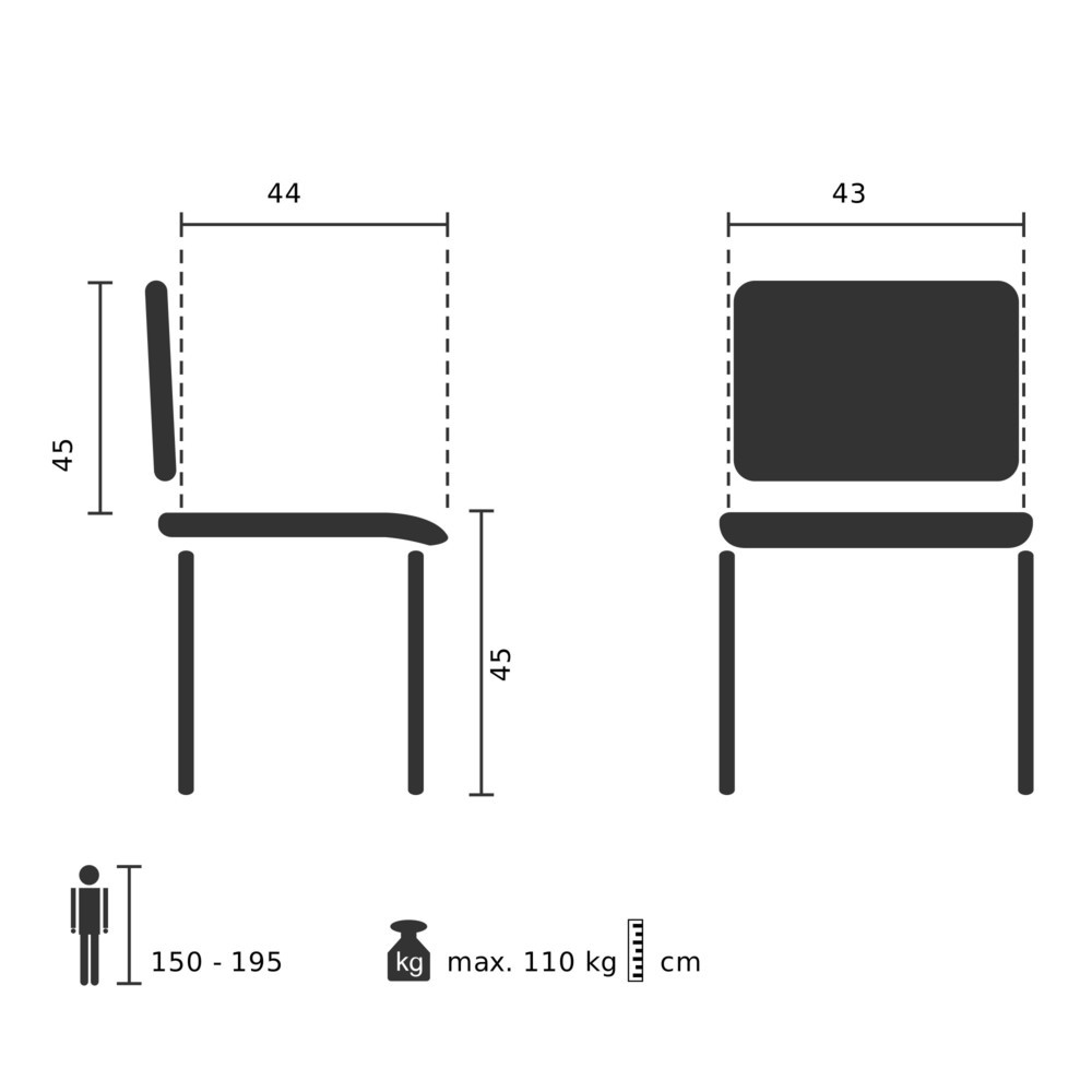 Produktabbildung Nr. 5: Bezoekersstoel / vergaderstoel hjh OFFICE MEET B netstof / stof, zwart