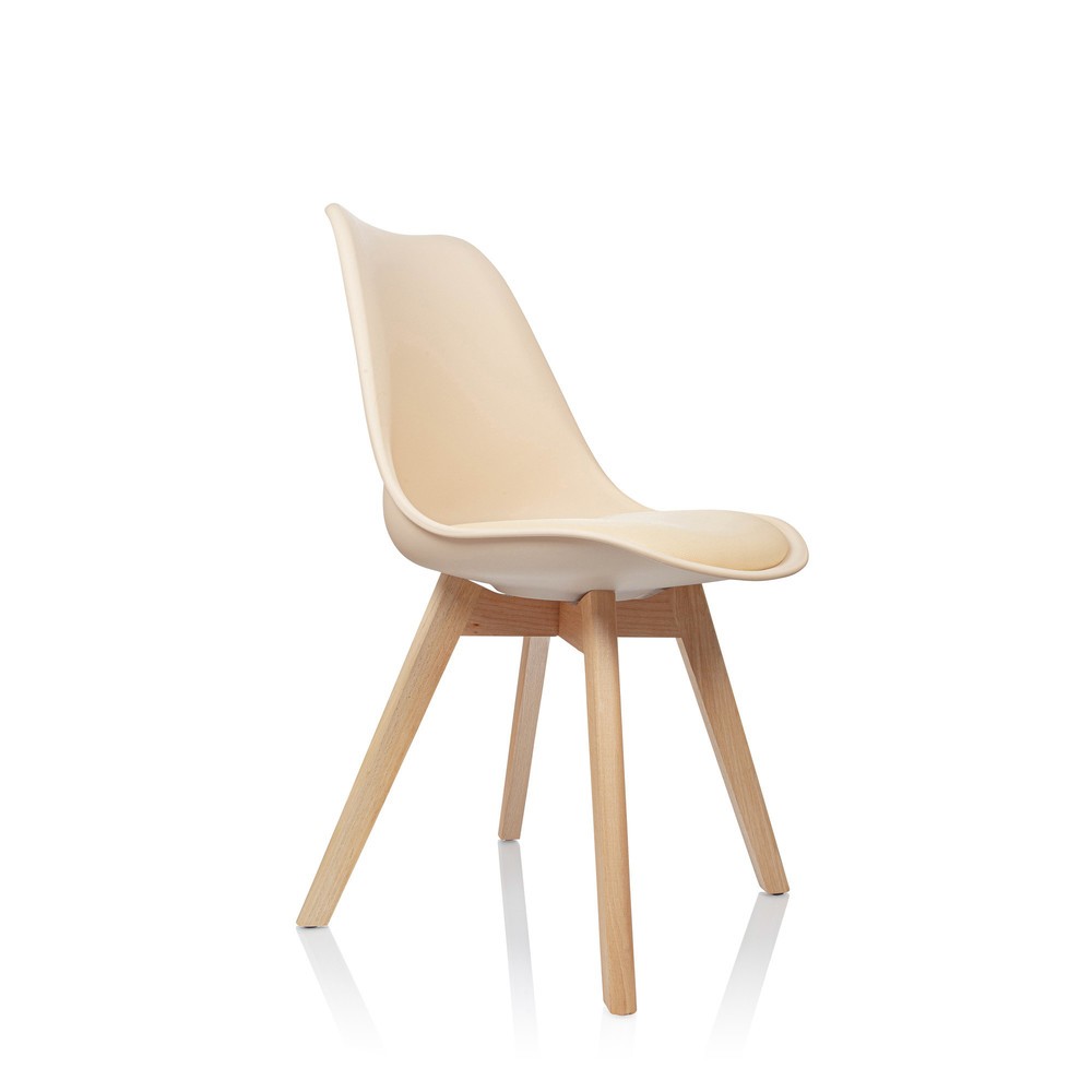 Produktabbildung Nr. 6: Bezoekersstoel / kuipstoel hjh OFFICE SCANDI kunststof, set van 4, beige