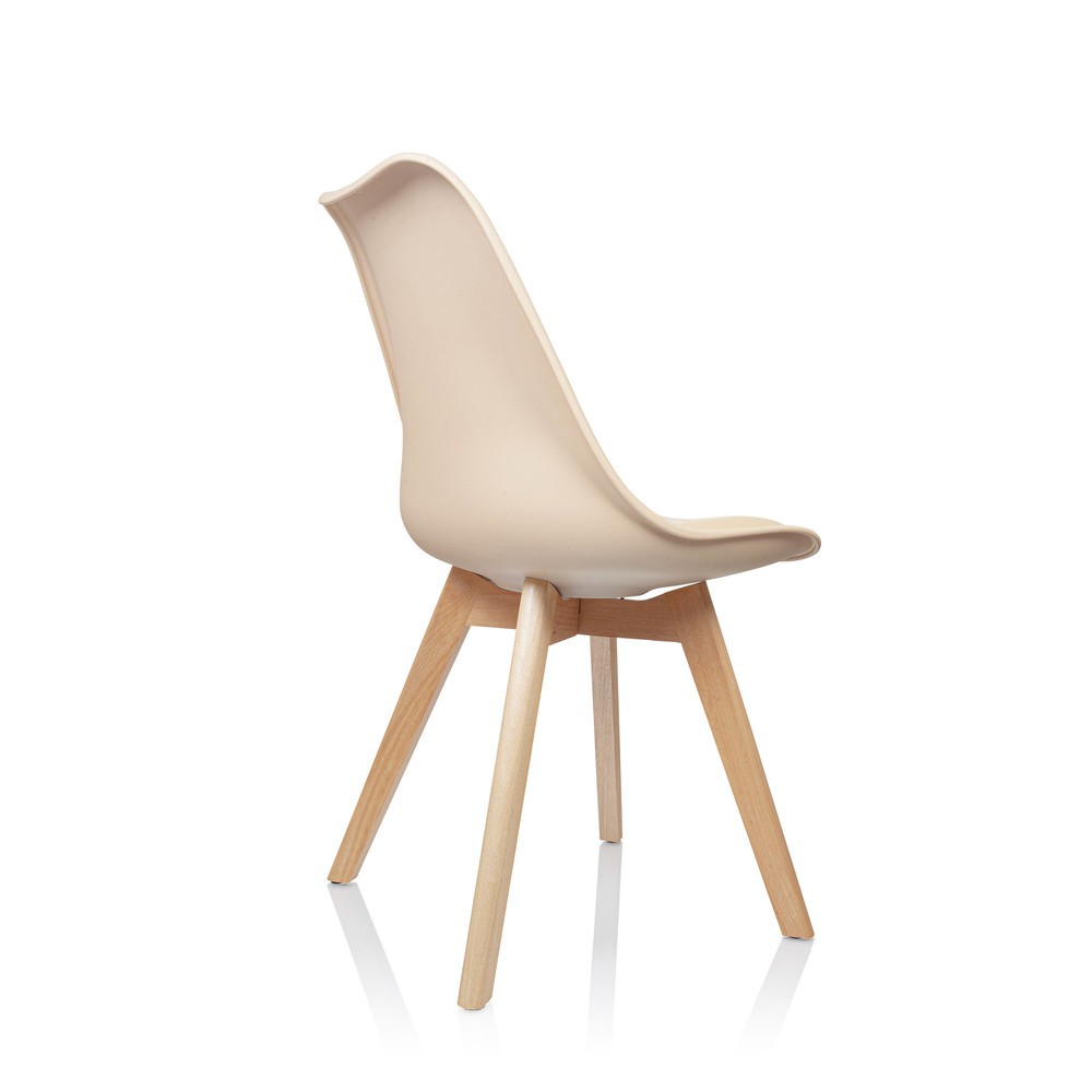 Produktabbildung Nr. 8: Bezoekersstoel / kuipstoel hjh OFFICE SCANDI kunststof, set van 4, beige