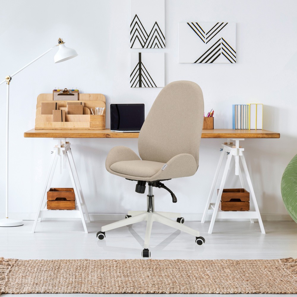 N° de l'image du produit 5 : Siège de bureau / siège pivotant hjh OFFICE AVEA I tissu, beige
