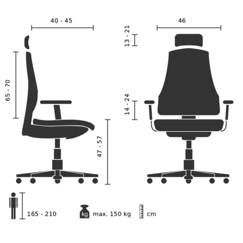 Produktabbildung Nr. 11: Siège de bureau / fauteuil de direction hjh OFFICE PRO TEC 400 tissu, anthracite