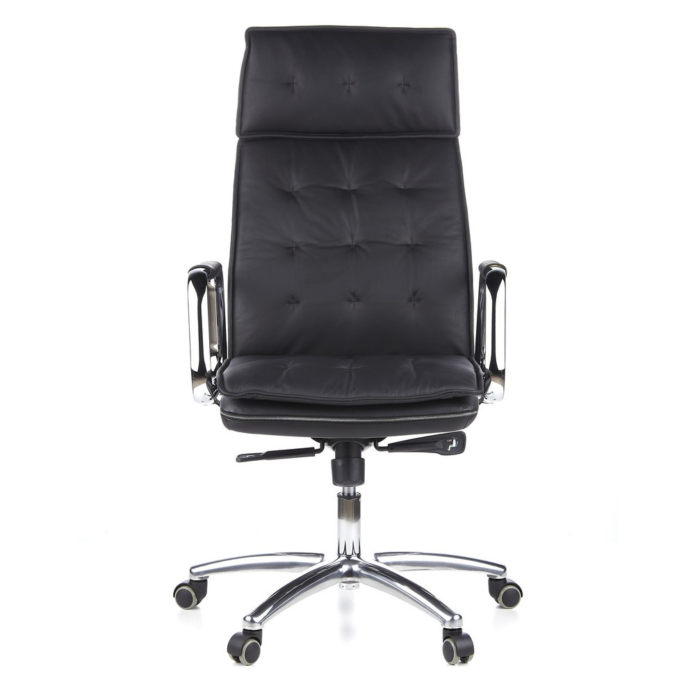 Product afbeelding: hjh OFFICE Bürostuhl / Chefsessel VILLA 20 Leder, schwarz