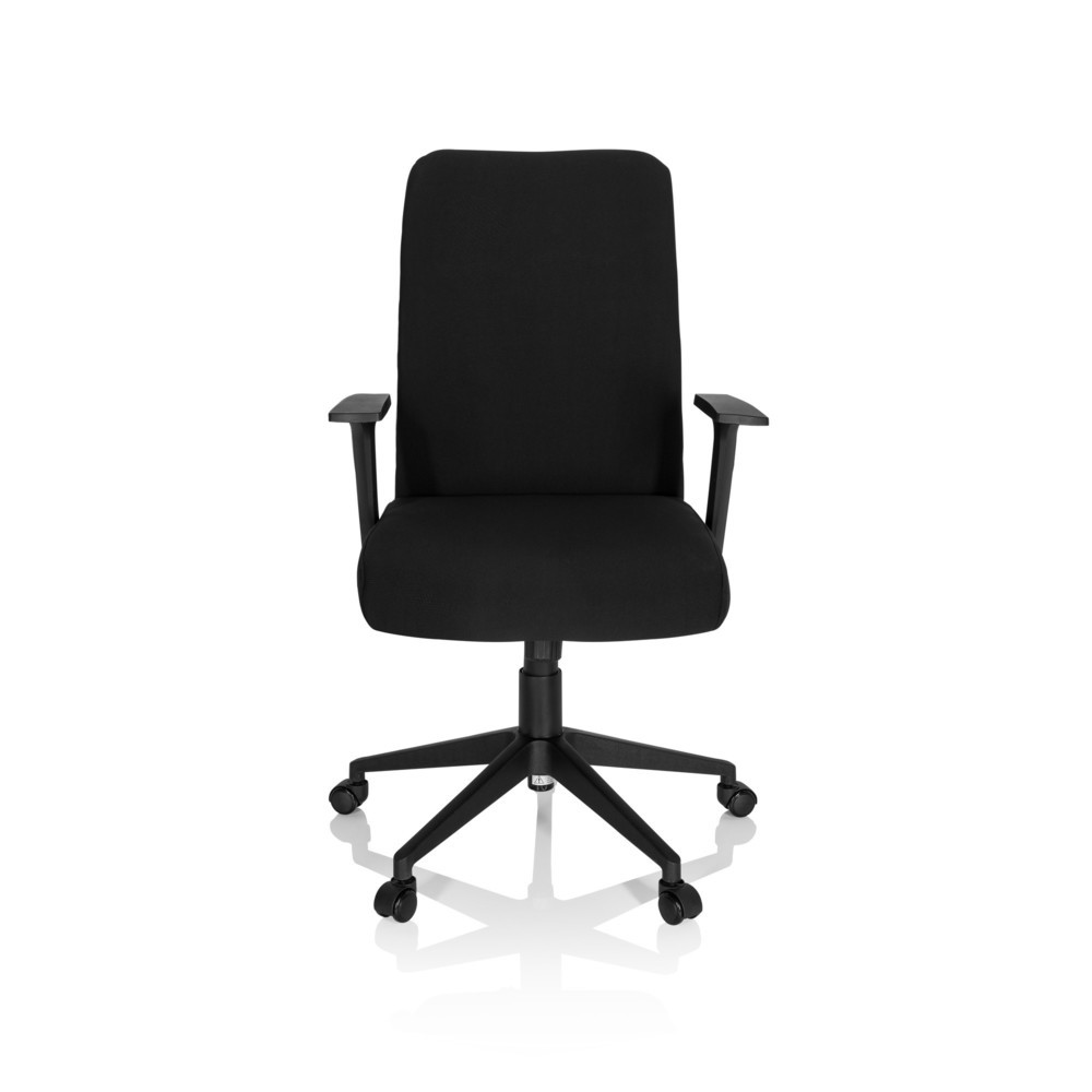 N° de l'image du produit 1 : Siège de bureau / siège pivotant hjh OFFICE COSIO I tissu, noir