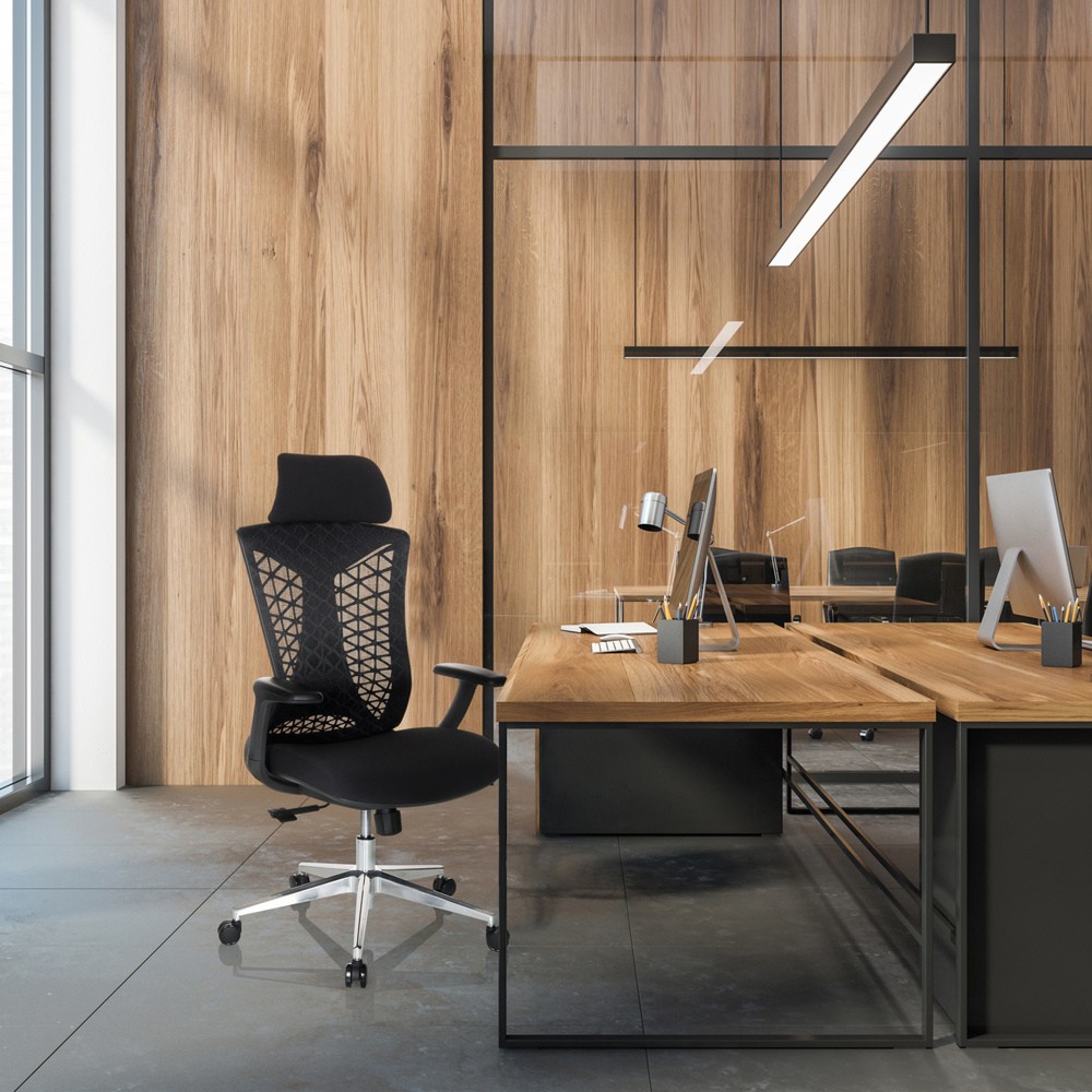 Produktabbildung Nr. 6: Bureaustoel / draaistoel hjh OFFICE FALEO B netstof / stof, zwart