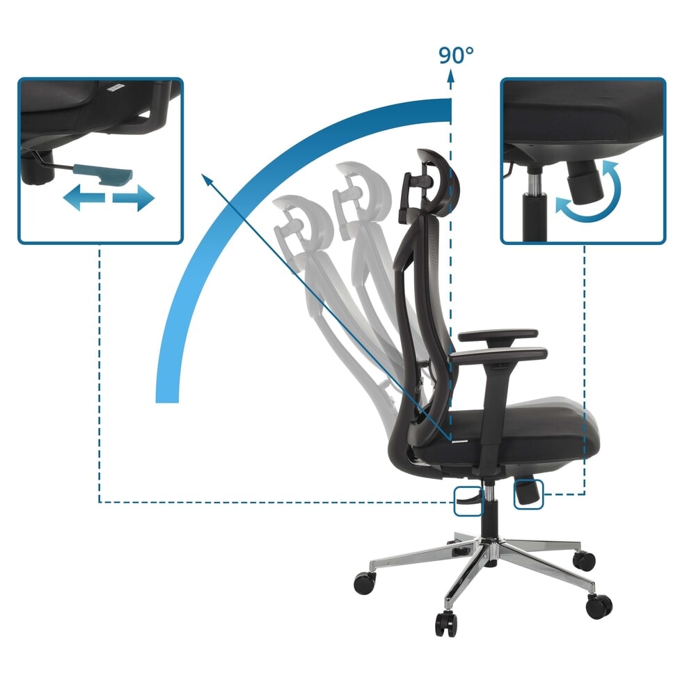Productafbeelding nr. 2: hjh OFFICE bureaustoel KAMIAK, synchroonmechanisme, draagvermogen 120 kg, zwart