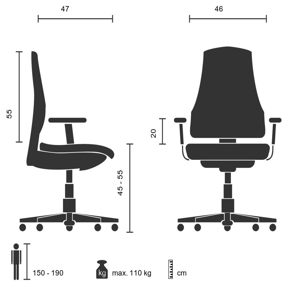 Produktabbildung Nr. 5: Siège de bureau / siège pivotant hjh OFFICE PRESTON maille, noir