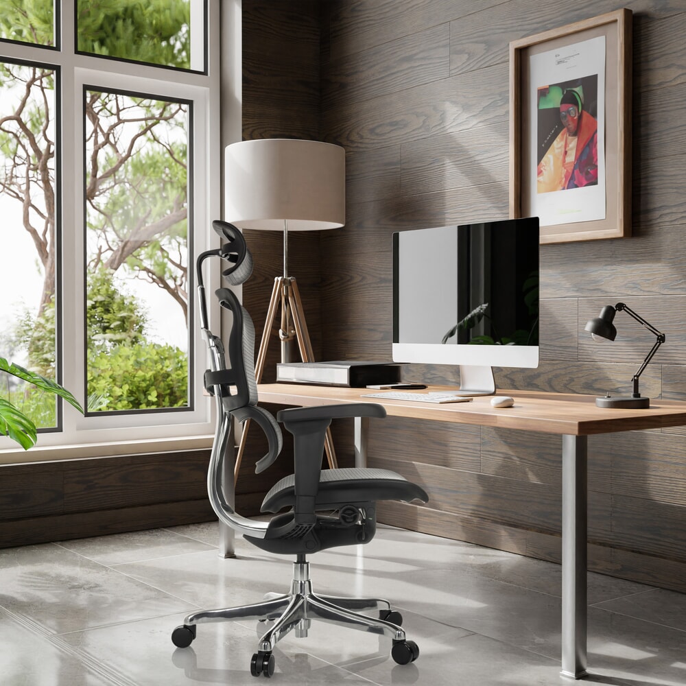 N° de l'image du produit 5 : Fauteuil de direction hjh OFFICE ERGOHUMAN ULTRA GEN2, dossier en résille, capacité de charge 120 kg, coussin en tissu 460 - 580 mm, noir