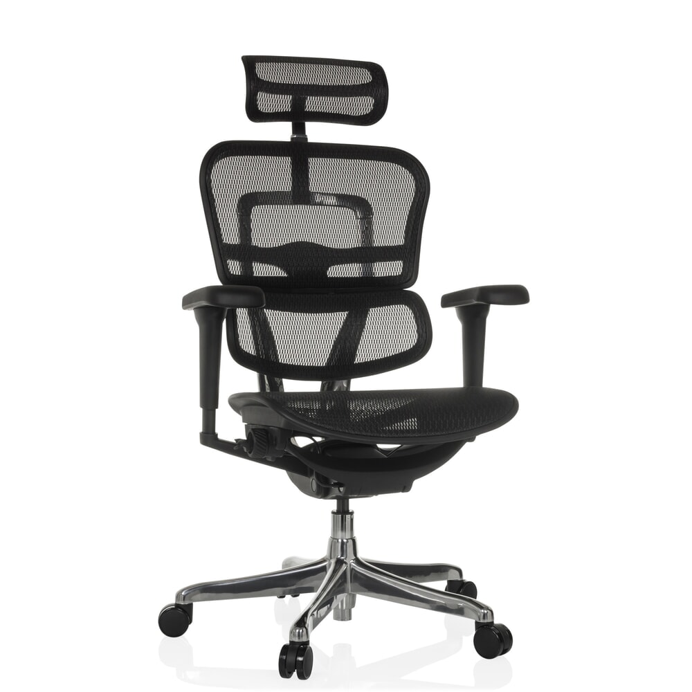 N° de l'image du produit 6 : Fauteuil de direction hjh OFFICE ERGOHUMAN ULTRA GEN2, dossier en résille, capacité de charge 120 kg, coussin en tissu 460 - 580 mm, noir