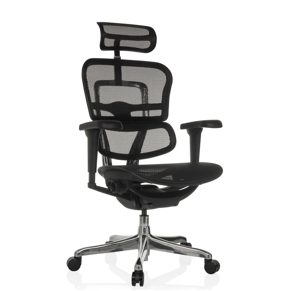 N° de l'image du produit 7 : Fauteuil de direction hjh OFFICE ERGOHUMAN ULTRA GEN2, dossier en résille, capacité de charge 120 kg, coussin en tissu 460 - 580 mm, noir