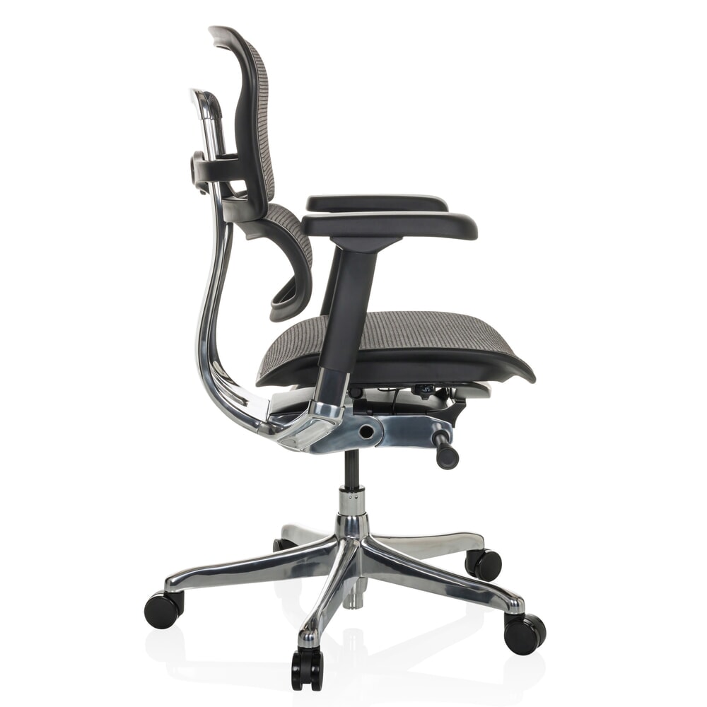 N° de l'image du produit 10 : Fauteuil de direction hjh OFFICE ERGOHUMAN BASE GEN2, capacité de charge 150 kg, tissu résille, coussin en tissu 470 - 580 mm, noir, sans appui-tête