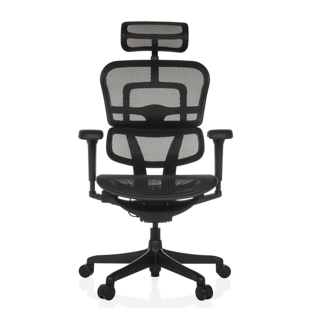 Fauteuil de direction hjh OFFICE fauteuil de direction SIGNATURE GEN2, dossier en résille, capacité de charge 120 kg, coussin en tissu 490 - 590 mm, noir Illustration du produit: Fauteuil de direction hjh OFFICE fauteuil de direction SIGNATURE GEN2, dossier en résille, capacité de charge 120 kg, coussin en tissu 490 - 590 mm, noir
