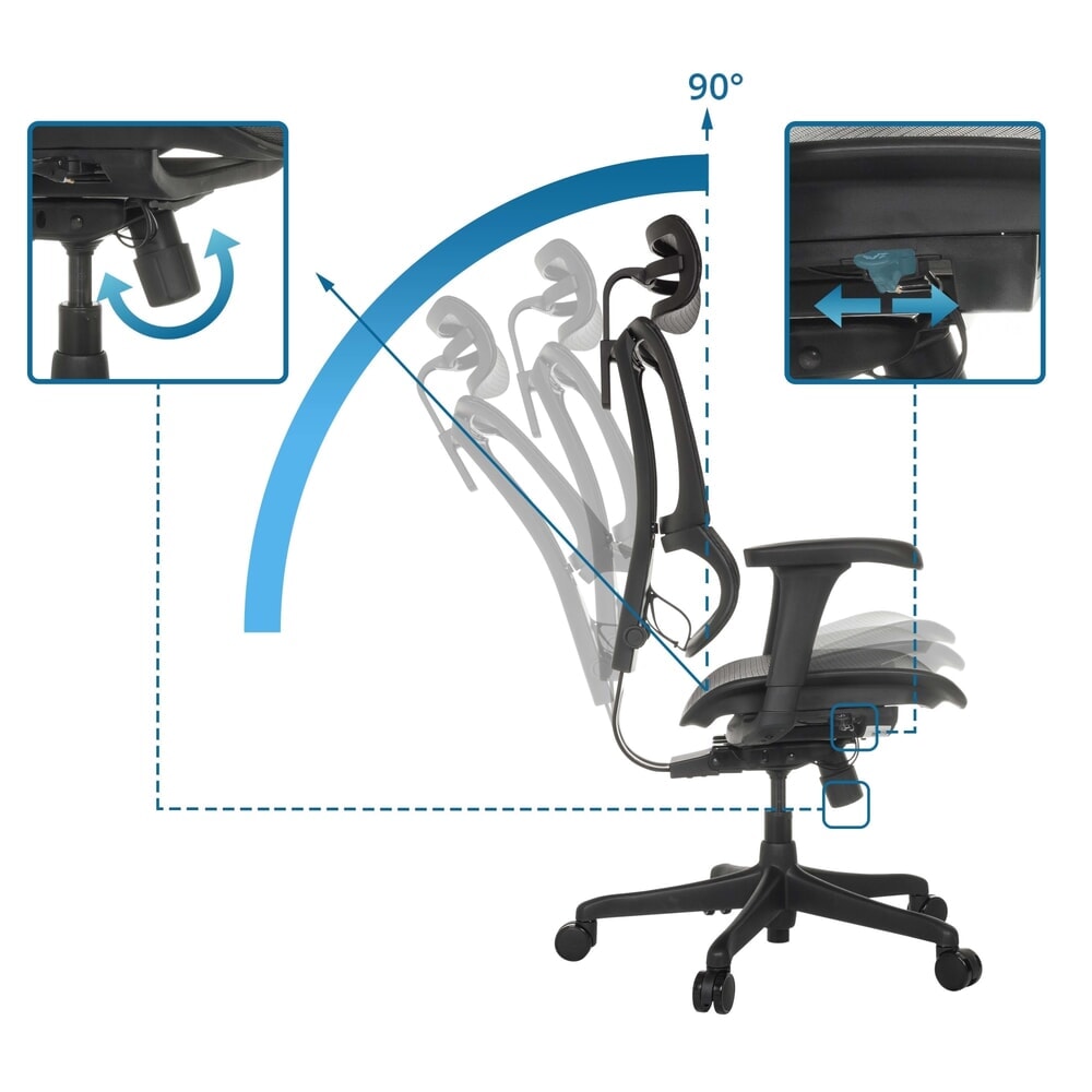 Productafbeelding nr. 2: hjh OFFICE directiestoel ERGOHUMAN SLIM ECO M GEN2, met flexibele rugleuning, draagvermogen 120 kg, hoogte 1120 - 1340 mm, mesh zitting, zwart