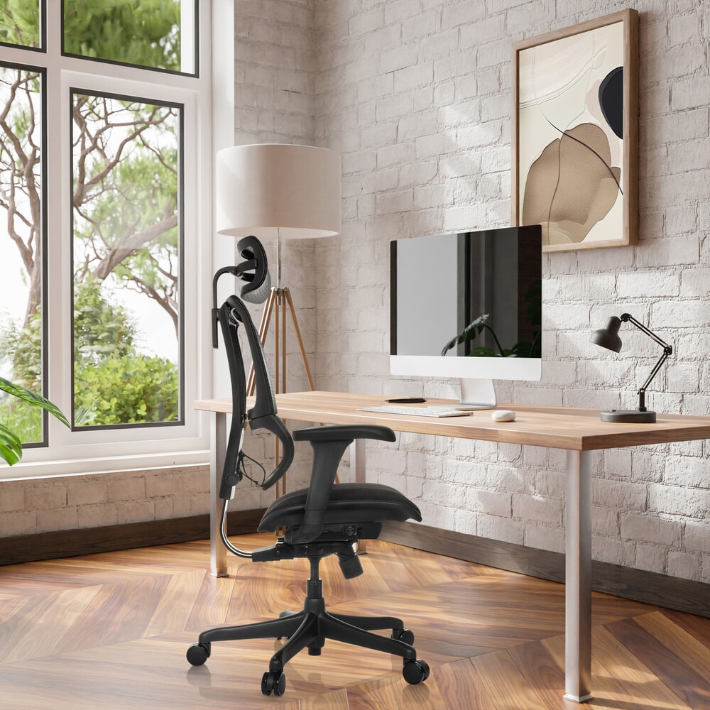N° de l'image du produit 5 : Fauteuil de direction hjh OFFICE ERGOHUMAN SLIM ECO F GEN2, avec dossier flexible, capacité de charge 120 kg, hauteur 1120 - 1340 mm, assise en tissu, noir