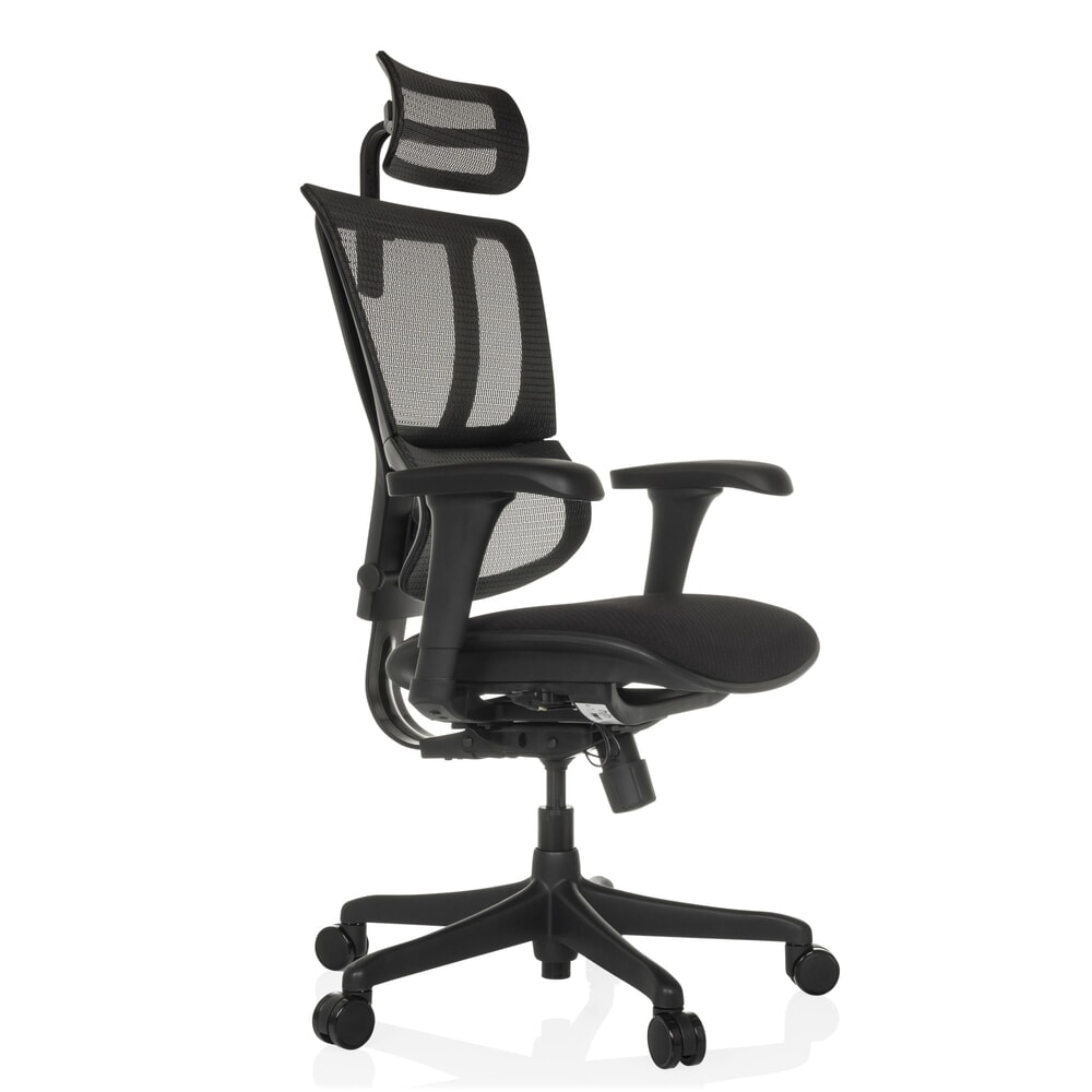 N° de l'image du produit 9 : Fauteuil de direction hjh OFFICE ERGOHUMAN SLIM ECO F GEN2, avec dossier flexible, capacité de charge 120 kg, hauteur 1120 - 1340 mm, assise en tissu, noir