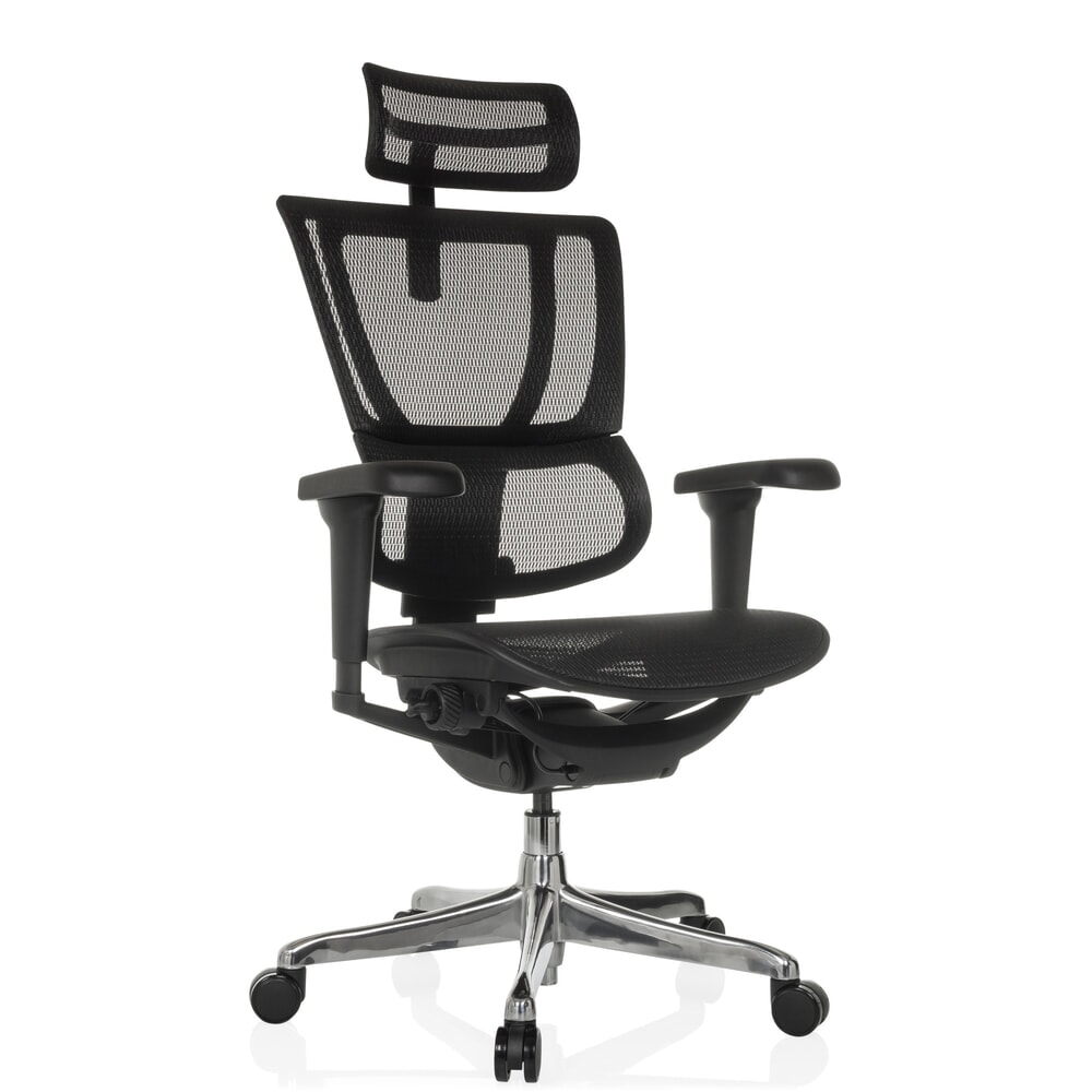 N° de l'image du produit 7 : Fauteuil de direction hjh OFFICE ERGOHUMAN SLIM ULTRA GEN2, avec dossier flexible, capacité de charge 120 kg, hauteur 1160 - 1350 mm, assise en résille, noir