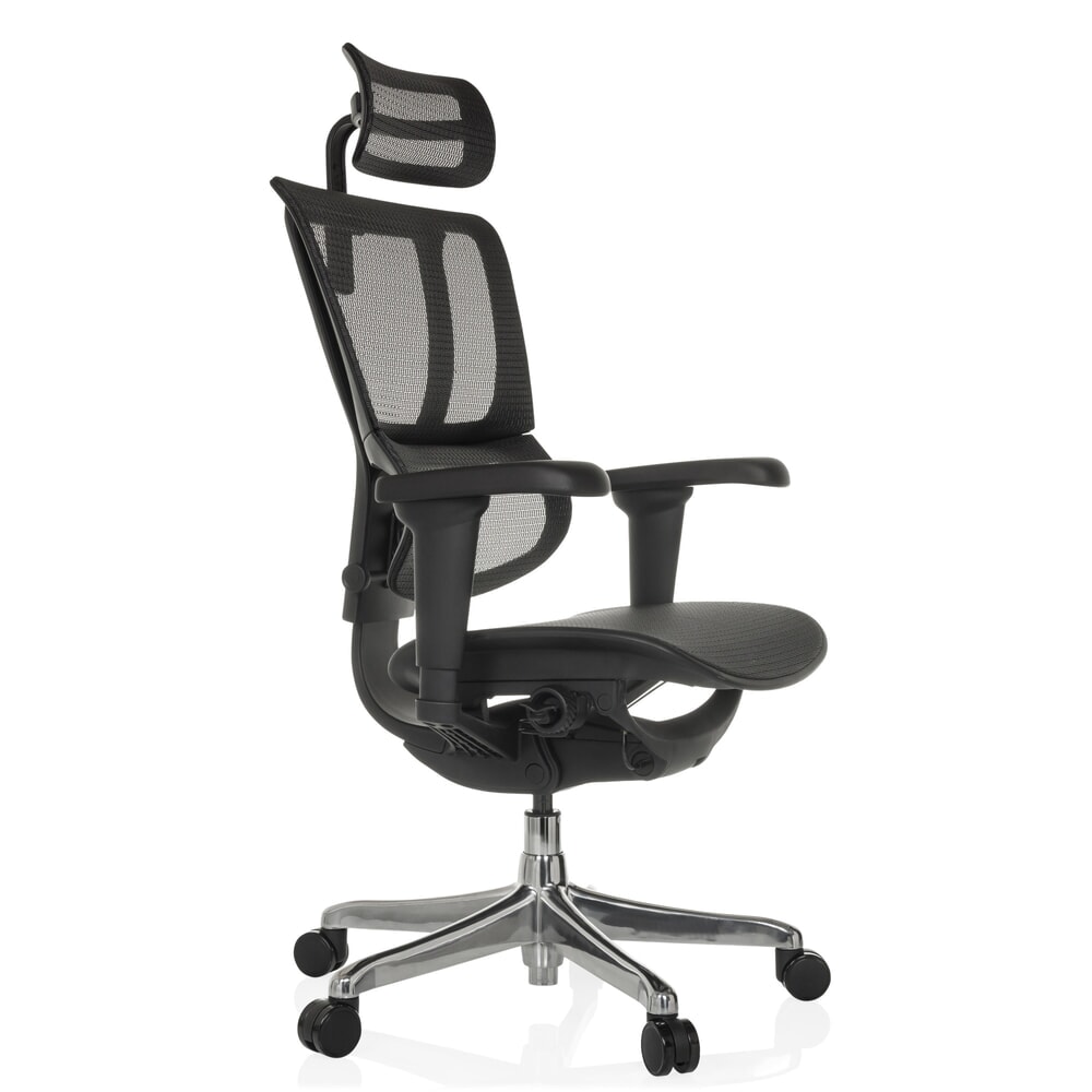 N° de l'image du produit 9 : Fauteuil de direction hjh OFFICE ERGOHUMAN SLIM ULTRA GEN2, avec dossier flexible, capacité de charge 120 kg, hauteur 1160 - 1350 mm, assise en résille, noir
