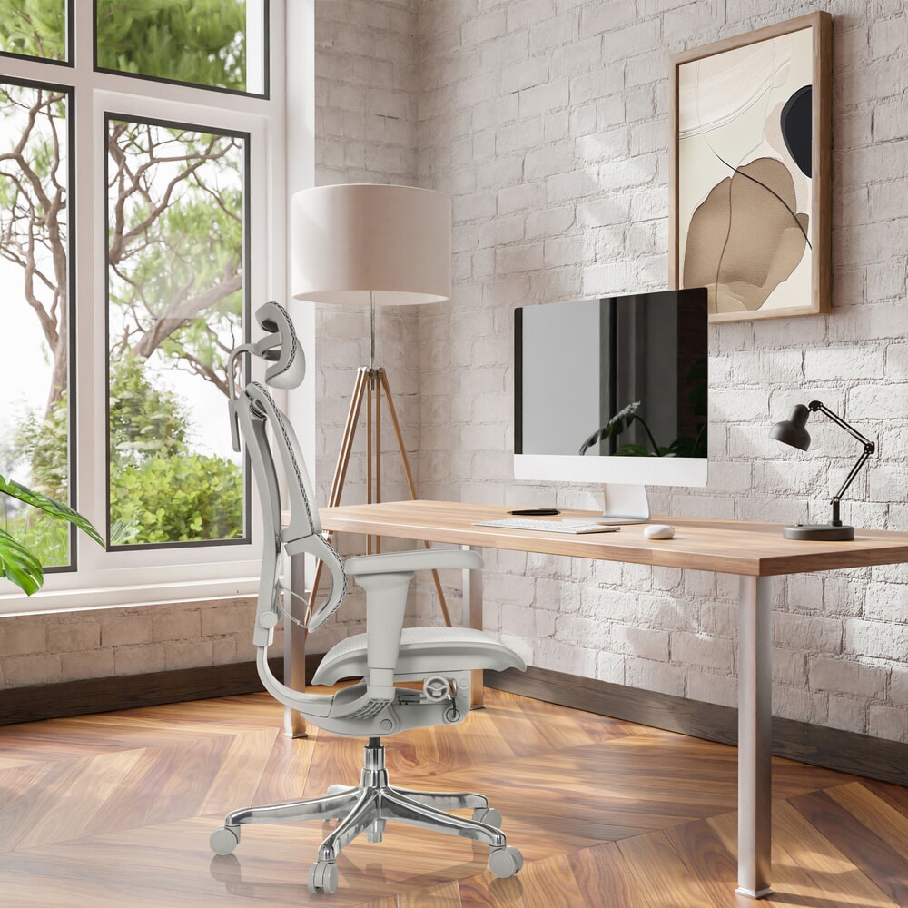 N° de l'image du produit 5 : Fauteuil de direction hjh OFFICE ERGOHUMAN SLIM ULTRA GEN2, dossier flexible, capacité de charge 120 kg, hauteur 1160 - 1350 mm, assise en résille, gris