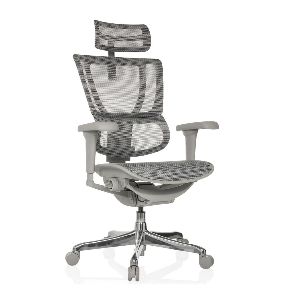 N° de l'image du produit 7 : Fauteuil de direction hjh OFFICE ERGOHUMAN SLIM ULTRA GEN2, dossier flexible, capacité de charge 120 kg, hauteur 1160 - 1350 mm, assise en résille, gris