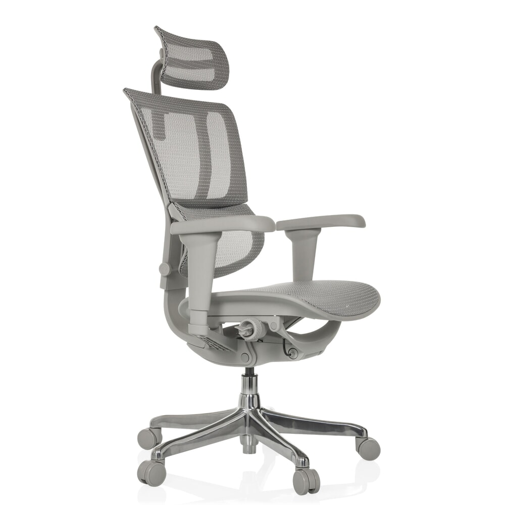 N° de l'image du produit 9 : Fauteuil de direction hjh OFFICE ERGOHUMAN SLIM ULTRA GEN2, dossier flexible, capacité de charge 120 kg, hauteur 1160 - 1350 mm, assise en résille, gris