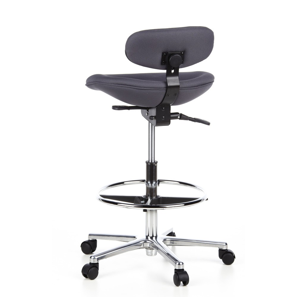Produktabbildung Nr. 6: hjh OFFICE Hocker / Drehhocker WORK MF Stoff, anthrazit