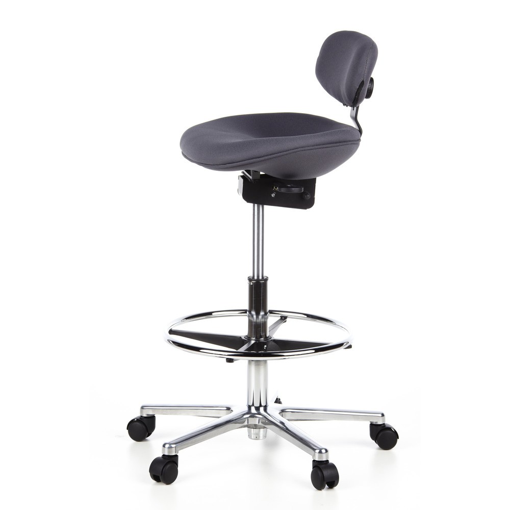 Produktabbildung Nr. 8: hjh OFFICE Hocker / Drehhocker WORK MF Stoff, anthrazit