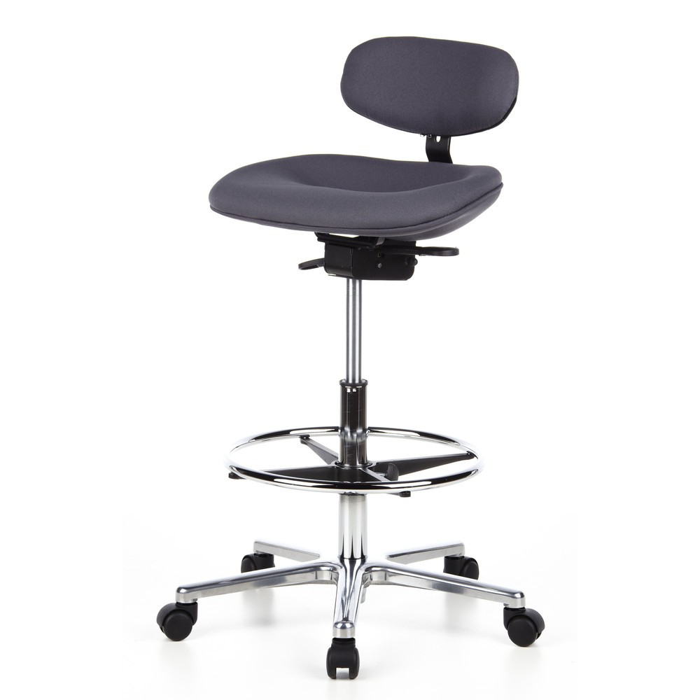 Produktabbildung Nr. 9: hjh OFFICE Hocker / Drehhocker WORK MF Stoff, anthrazit