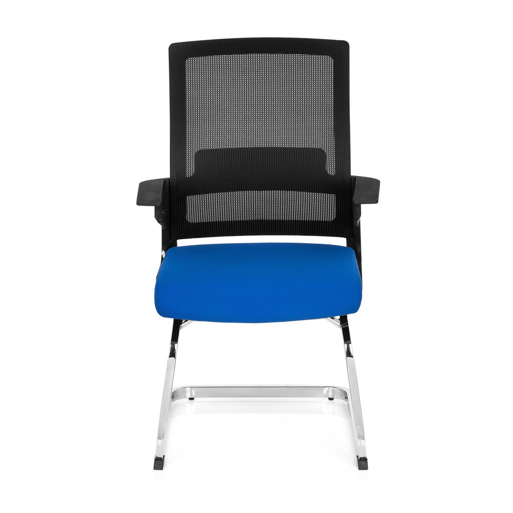 N° de l'image du produit 1 : Chaise de conférence / fauteuil suspendu hjh OFFICE INVENTOR V tissu, noir / bleu