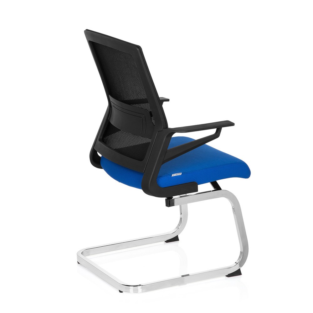 N° de l'image du produit 7 : Chaise de conférence / fauteuil suspendu hjh OFFICE INVENTOR V tissu, noir / bleu