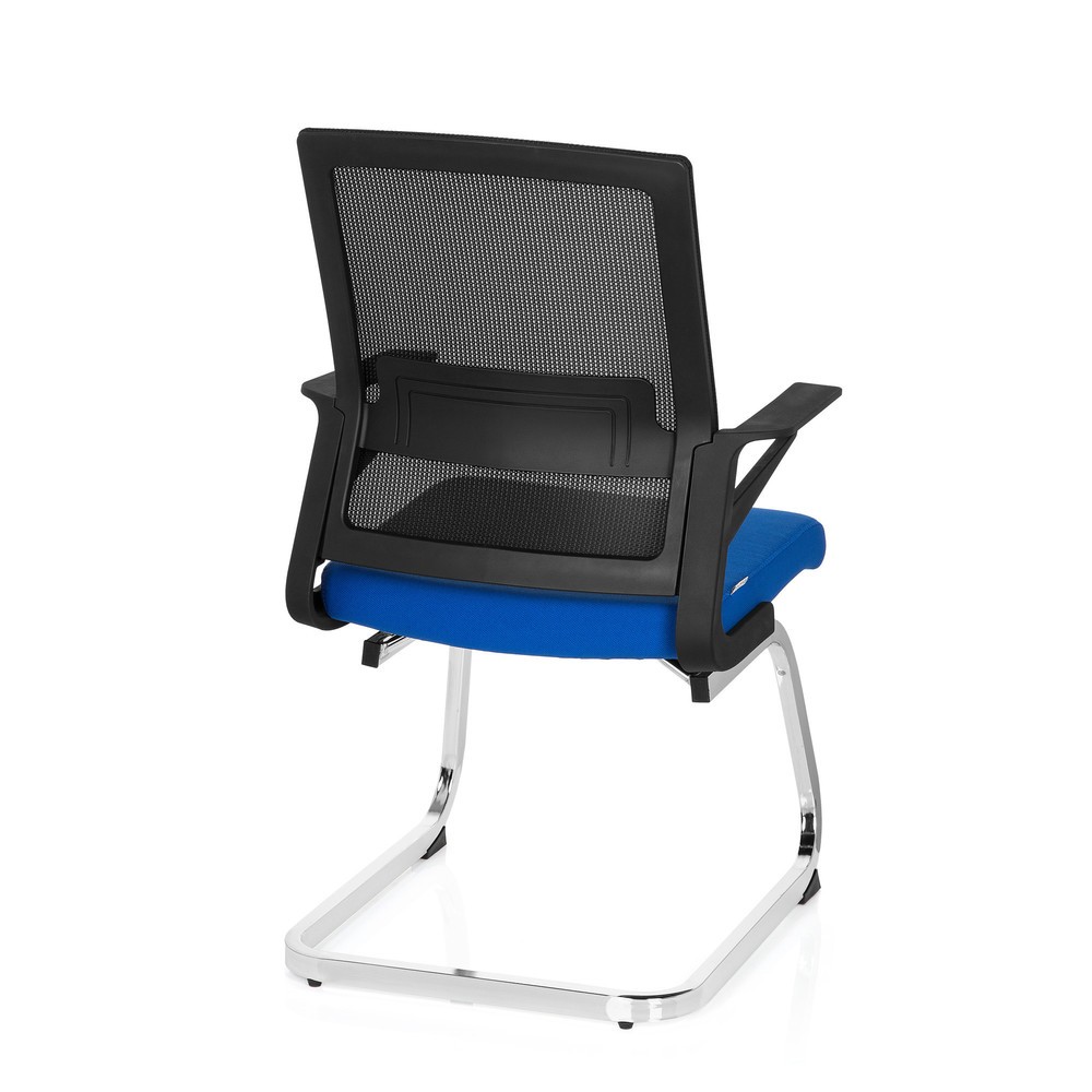 N° de l'image du produit 8 : Chaise de conférence / fauteuil suspendu hjh OFFICE INVENTOR V tissu, noir / bleu