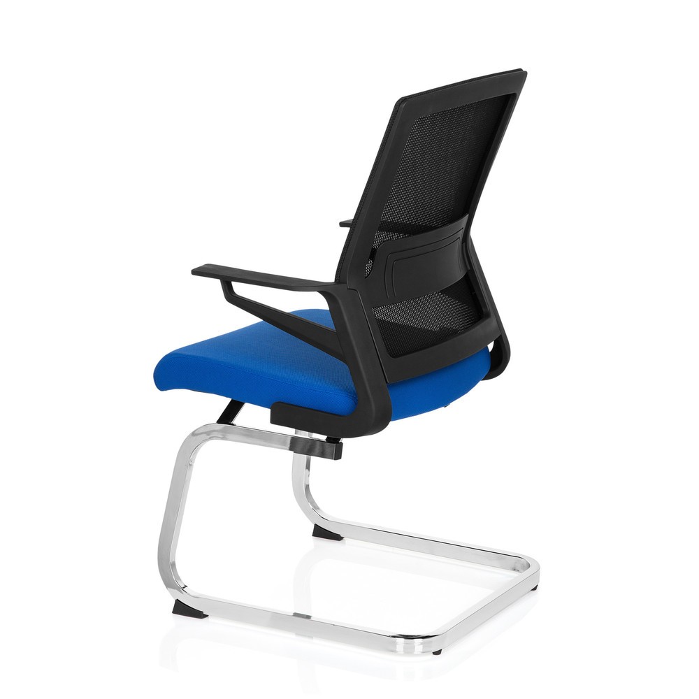 N° de l'image du produit 10 : Chaise de conférence / fauteuil suspendu hjh OFFICE INVENTOR V tissu, noir / bleu