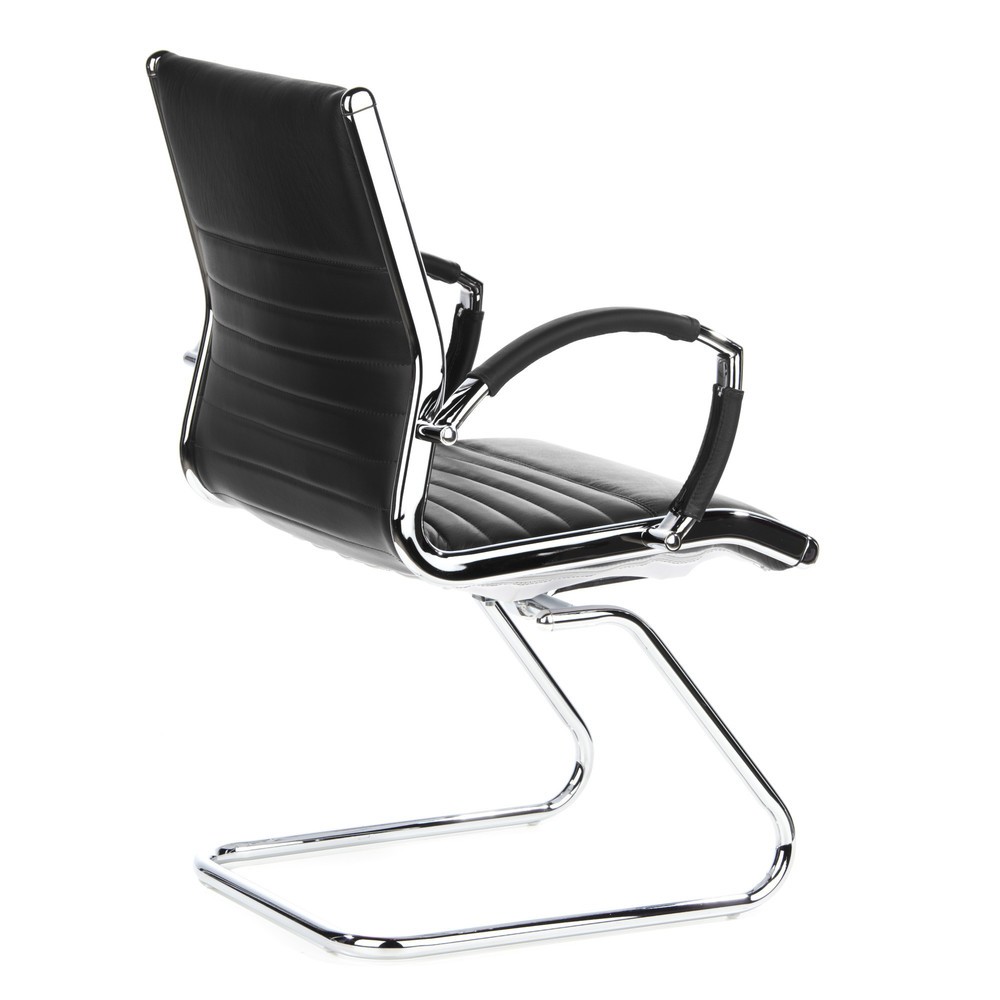Productafbeelding nr. 4: Vergaderstoel / sledestoel hjh OFFICE PARMA V leder, zwart chroom