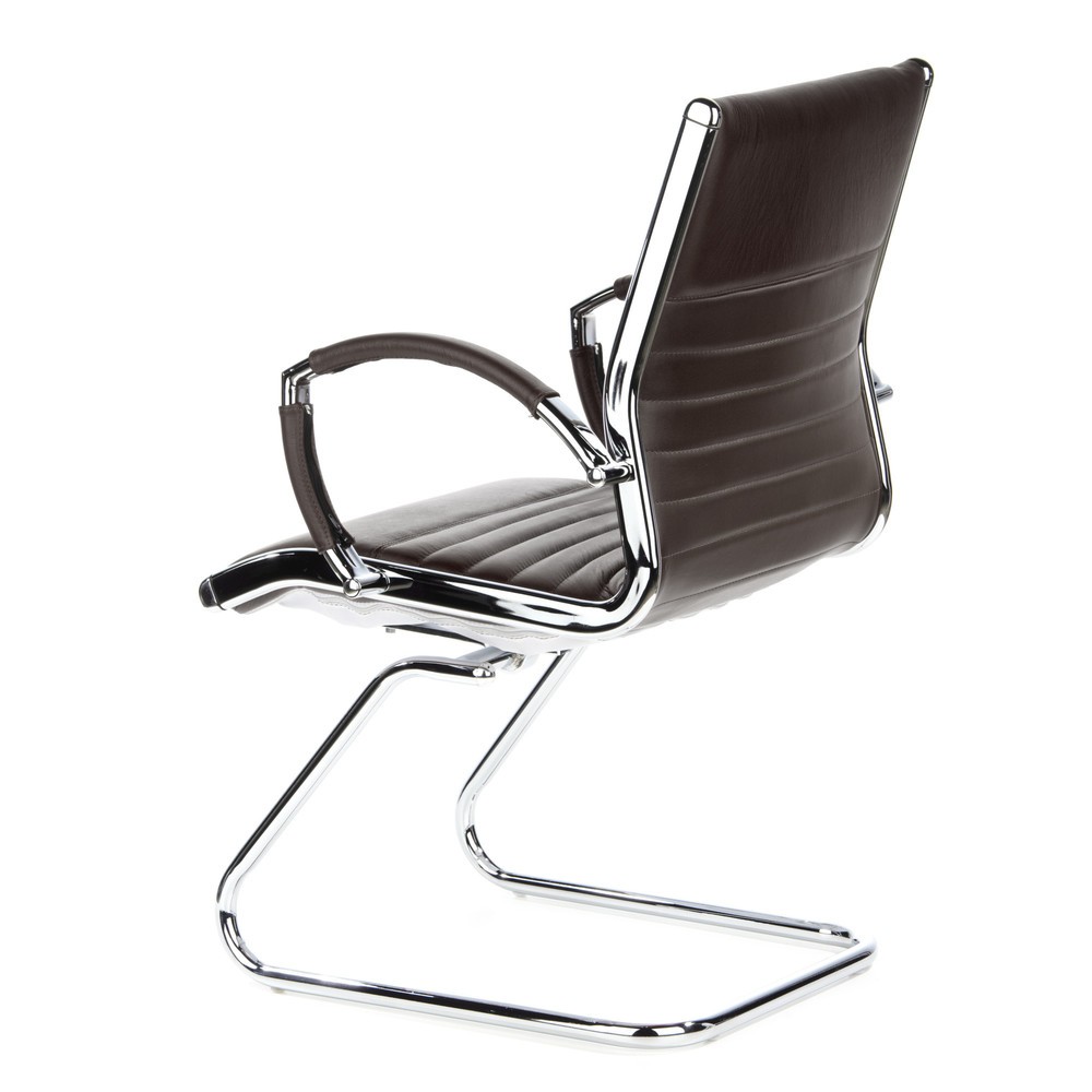 Productafbeelding nr. 8: Vergaderstoel / sledestoel hjh OFFICE PARMA V leder, bruin chroom