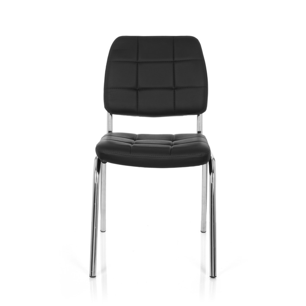 N° de l'image du produit 1 : Chaise de réunion / chaise-visiteur hjh OFFICE PICENO V PU, noir
