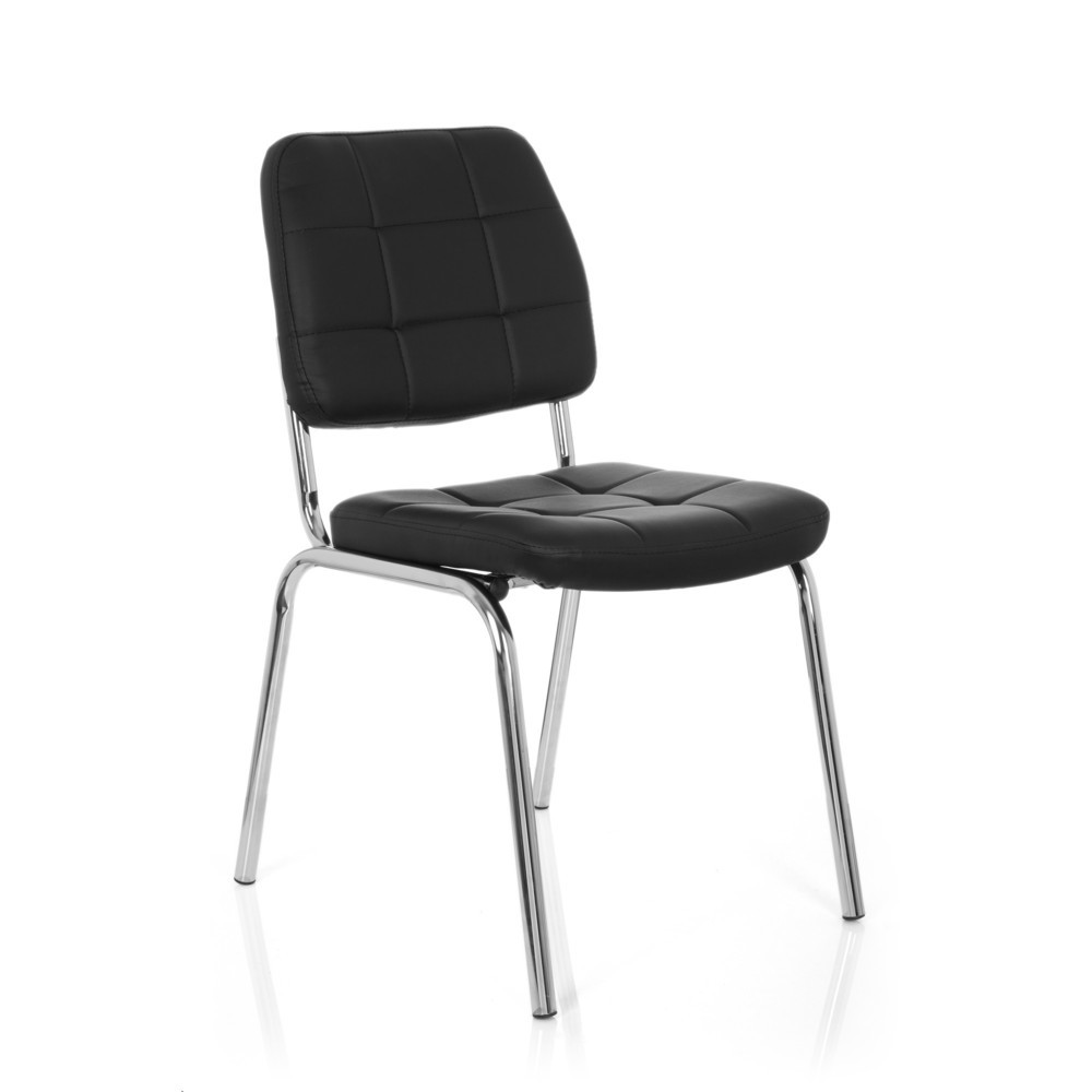 N° de l'image du produit 2 : Chaise de réunion / chaise-visiteur hjh OFFICE PICENO V PU, noir