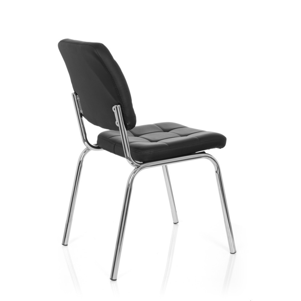 N° de l'image du produit 4 : Chaise de réunion / chaise-visiteur hjh OFFICE PICENO V PU, noir