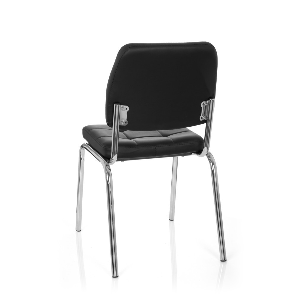 N° de l'image du produit 7 : Chaise de réunion / chaise-visiteur hjh OFFICE PICENO V PU, noir