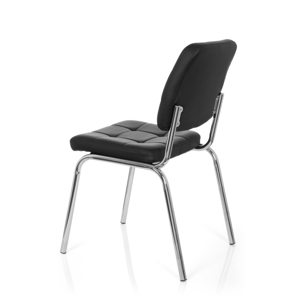 N° de l'image du produit 8 : Chaise de réunion / chaise-visiteur hjh OFFICE PICENO V PU, noir