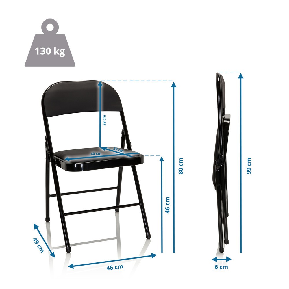 Produktabbildung Nr. 5: Vergaderstoel / bezoekersstoel / klapstoel hjh OFFICE TUDELA PU, zwart