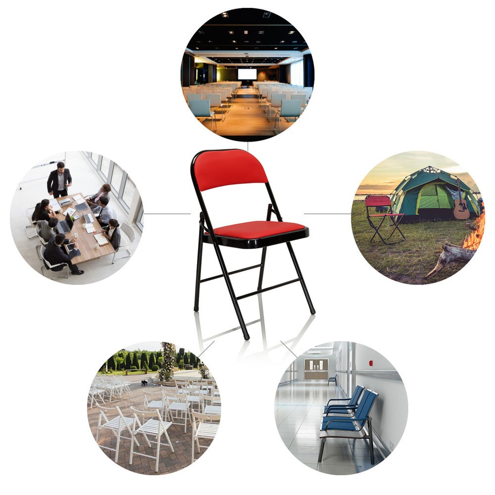 Productafbeelding nr. 2: Vergaderstoel / bezoekersstoel / klapstoel hjh OFFICE TUDELA PU, rood