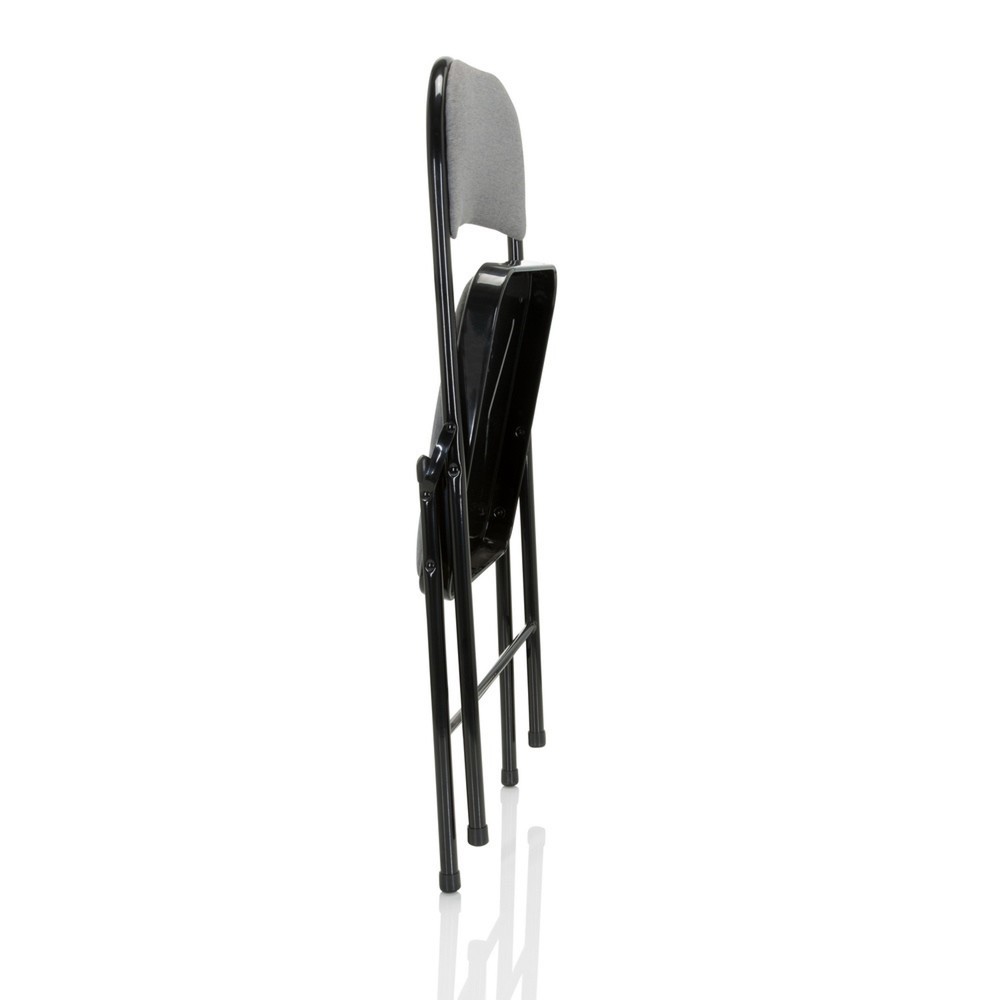 Produktabbildung Nr. 2: Chaise de réunion / chaise-visiteur / chaise pliante hjh OFFICE TUDELA II tissu, gris clair