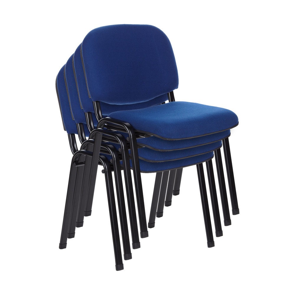 N° de l'image du produit 3 : Chaise de réunion / chaise-visiteur hjh OFFICE / XT 600, noir/bleu