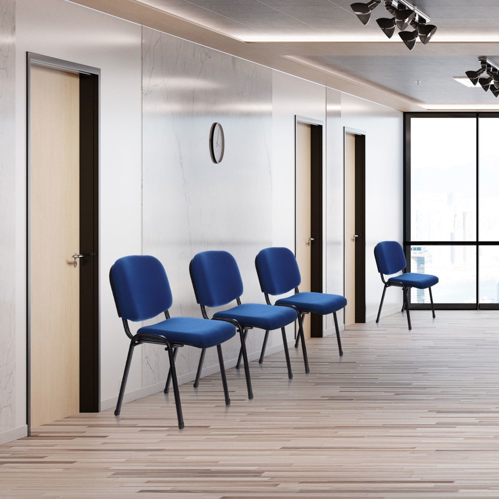 N° de l'image du produit 4 : Chaise de réunion / chaise-visiteur hjh OFFICE / XT 600, noir/bleu