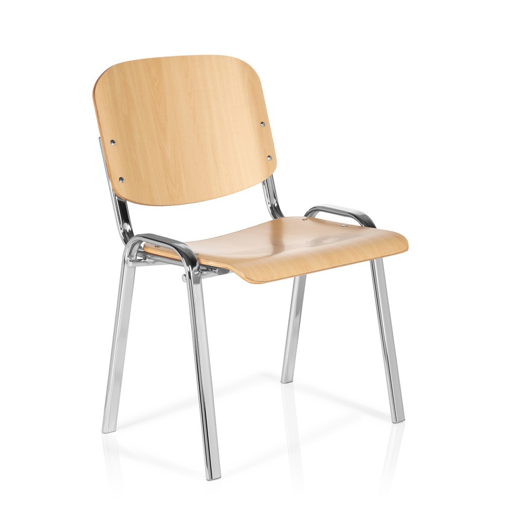 Produktabbildung Nr. 3: Vergaderstoel / bezoekersstoel hjh OFFICE XT 600, chroom / beuk