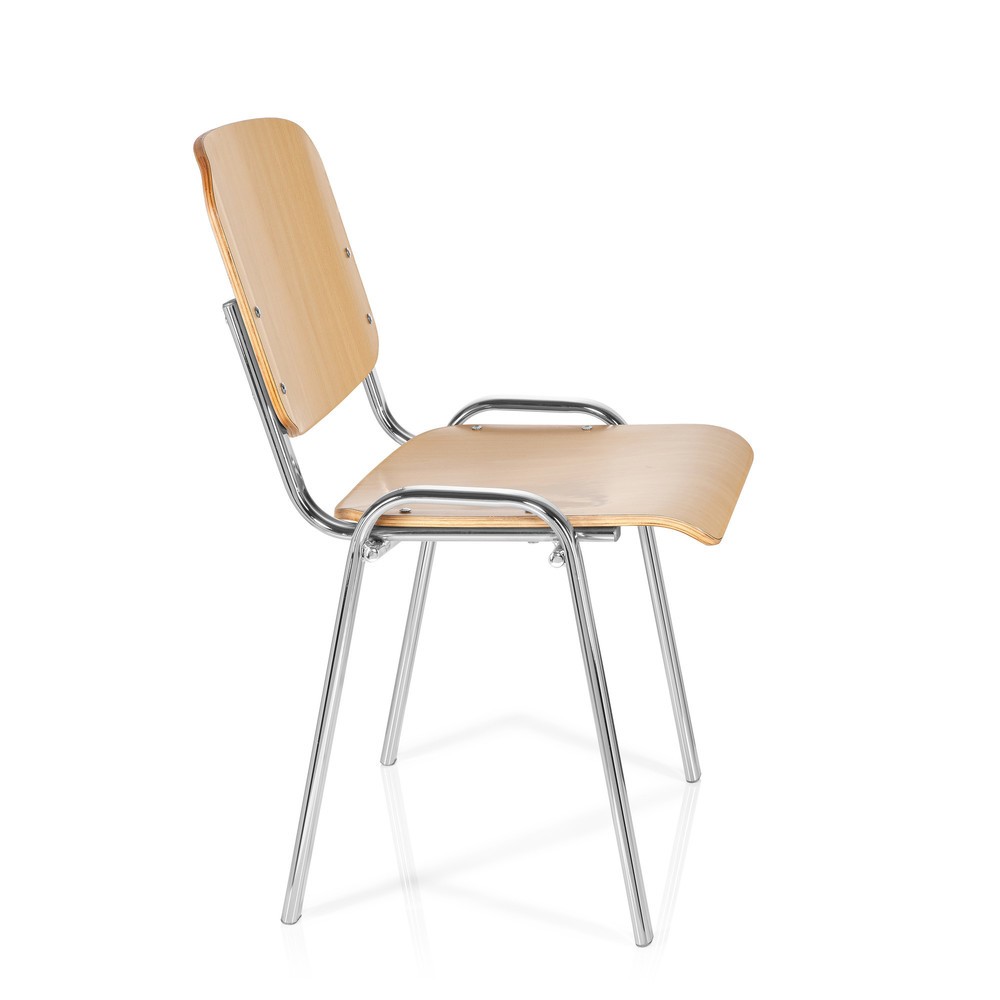Produktabbildung Nr. 4: Vergaderstoel / bezoekersstoel hjh OFFICE XT 600, chroom / beuk