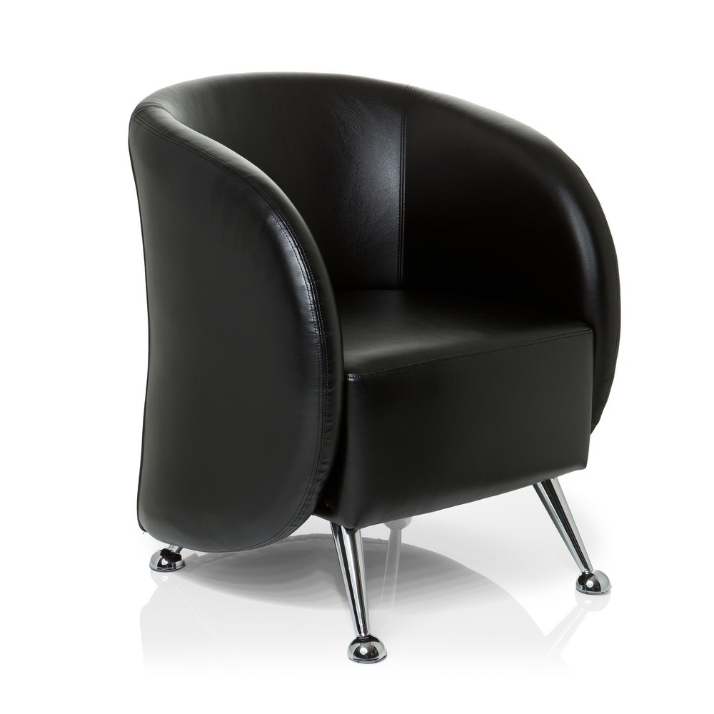 Produktabbildung Nr. 2: Loungezetel / clubzetel hjh OFFICE ST. LUCIA kunstleer, zwart