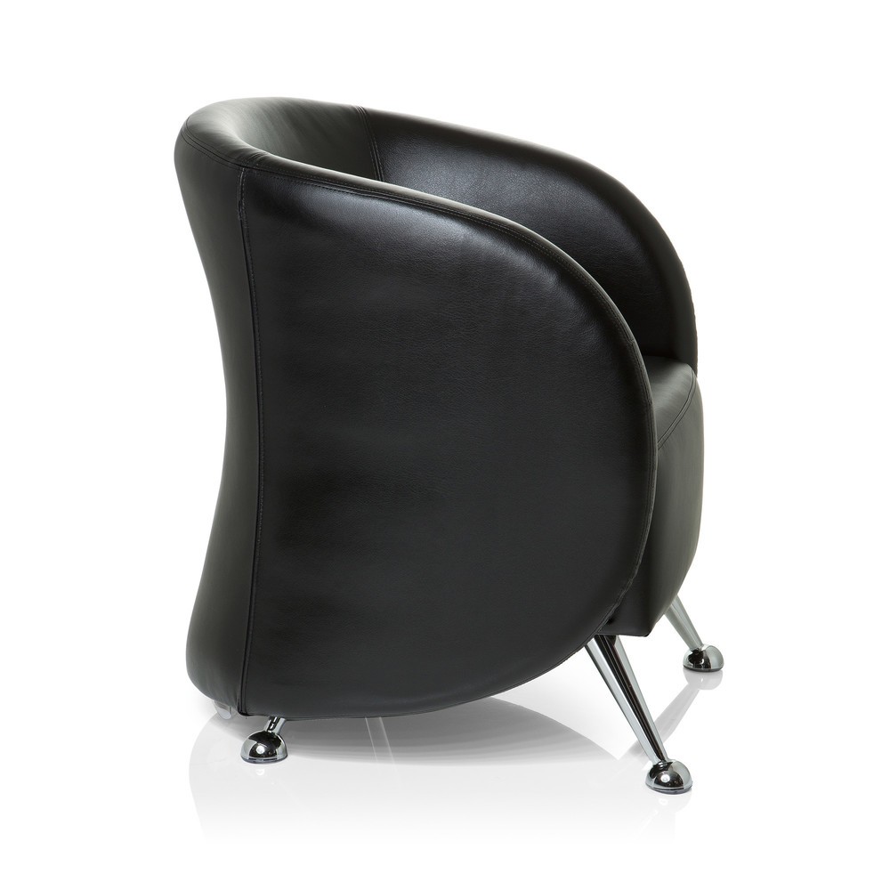 Produktabbildung Nr. 3: Loungezetel / clubzetel hjh OFFICE ST. LUCIA kunstleer, zwart